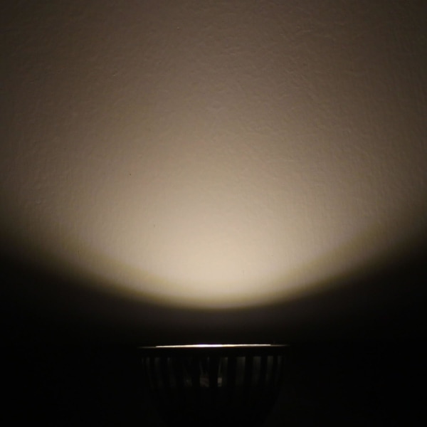 6 kpl, MR16/GU5.3 COB LED-lamppu, 3W / 210lm, DC 12V, lämmin valkoinen 2700K, vastaa 20W halogeenilamppua, ø50x52, 90° sädekulma
