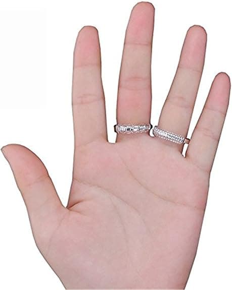 Ringstørrelsesjusterer Ringbeskytter Clip Usynlig Strammer Klar Justerer Til Løse Ringe 4-Pak