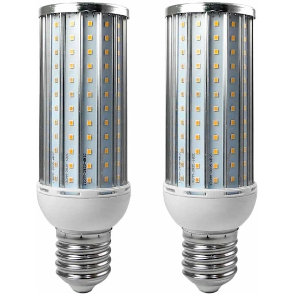2 stk. E40 50W LED-pære i aluminiumlegering, kølig hvid, 192 x 2835 SMD, AC 110/220V