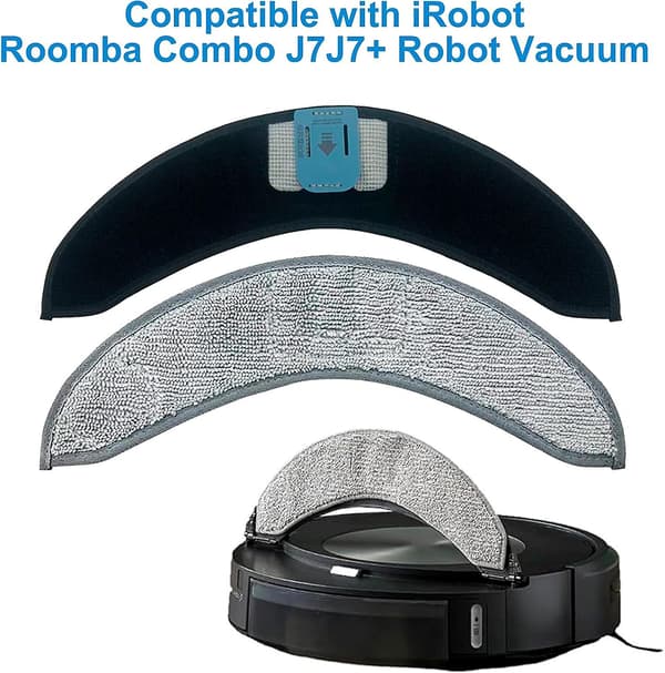 4 stk. moppeklude til iRobot Roomba Combo J7/J7+ robotstøvsuger, tilbehør, reservedele til støvsuger