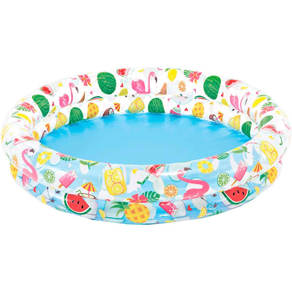 Uppblåsbar Star Kids pool med 2 ringar (48" X 10") Uppblåsbar pool för små barn