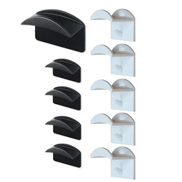 10 Pcs Hat Hanger Organizer - Wall Mounted Baseball Cap Holder,black