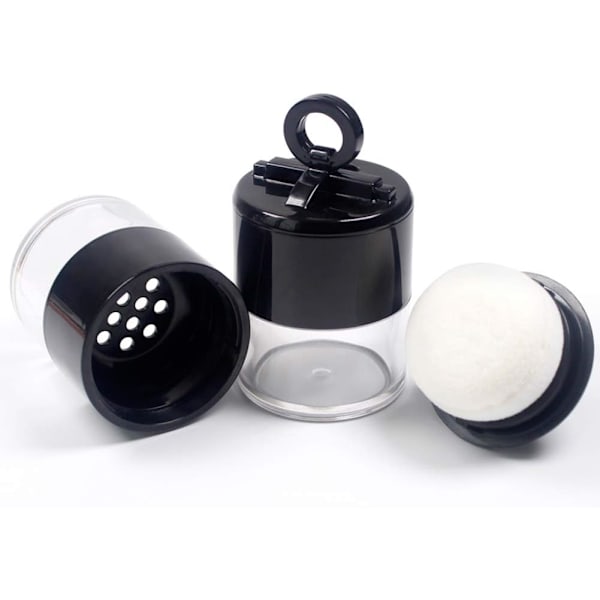 2-pack 10g påfyllningsbar kompaktfodral med pufflock och sil DIY kosmetisk foundation kompaktfodral