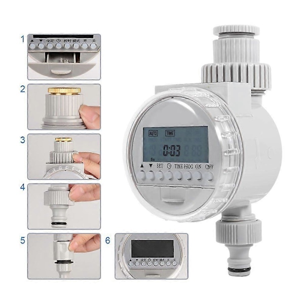 Intelligent vandingscontroller, automatisk vandingstimer solcelledrevet timer med digital display til haveplæne