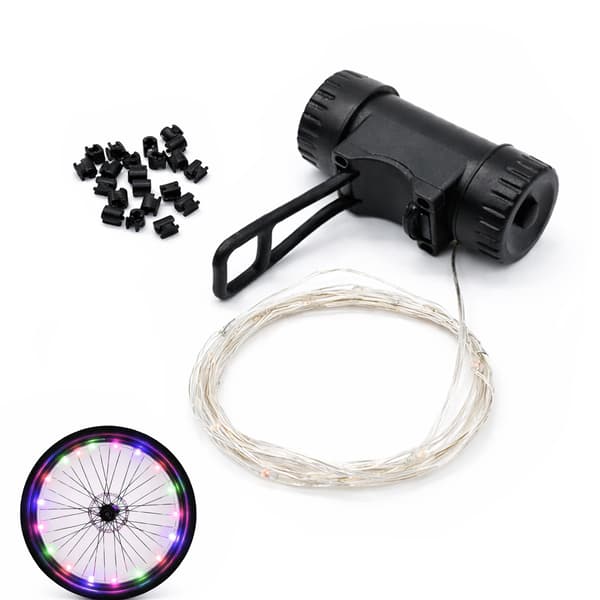 LED-eikelys med 20 lysdioder for sykkel - 2,2 m 2-Pack