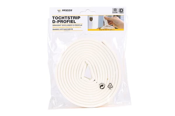 Tetningslist P-profil 2×3 m hvit