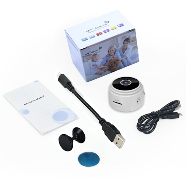 2x Langaton ulkokamera, linnunpönttö 720p-kameralla, pimeänäköversio, Wifi-kamera, valkoinen