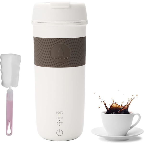 Bärbar elektrisk resemugg, minielektrisk mugg, 55℃/80℃/100℃ valfritt, 300W 350ml