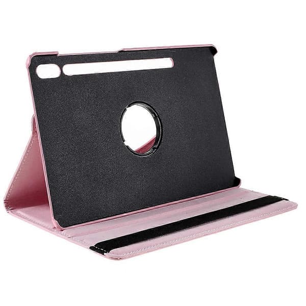 Til Samsung Galaxy Tab S10 FE+ Etui Roterende Stativ PU Læder+PC Tablet Cover med Elastikbånd