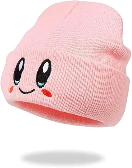 HÅNDVÆRK - Kirby Beanie Voksen Størrelse Anime Hat Tilbehør Kawaii, Medium-Stor