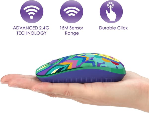 2.4G Slim bærbar optisk stille klikk datamus med nanomottaker, bærbar PC, PC,