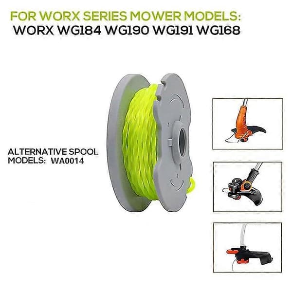6 stk. kompatible for Worx gresstrimmer nylon trådspoler WA0014 gressklipper spoler