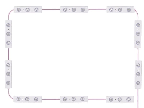 Meikkipeili LED 10-osainen - USB-käyttöinen meikkivalo 3 värisävyä