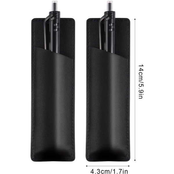 2st magnetiska pennhållare, läderpennhållare, PU-hållare Case