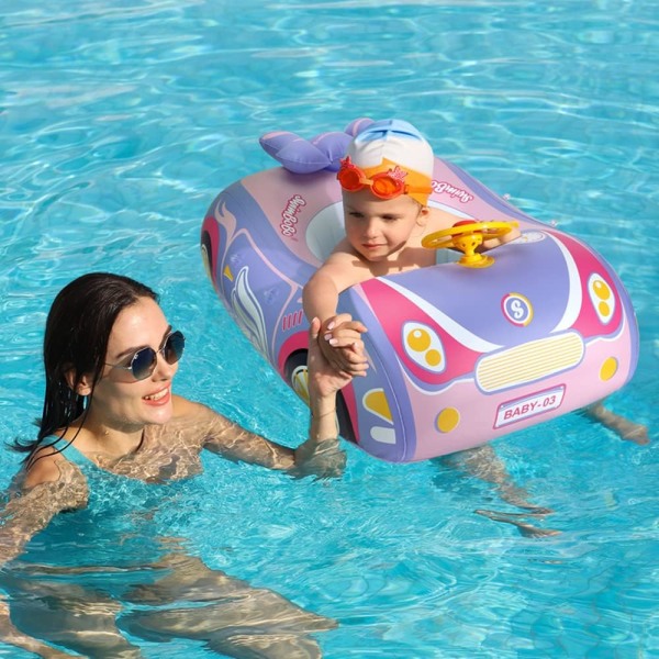 Baby Pool Float, Inflatable Baby Swimming Ring Baby Float For Swimming Pool With Hand Pump