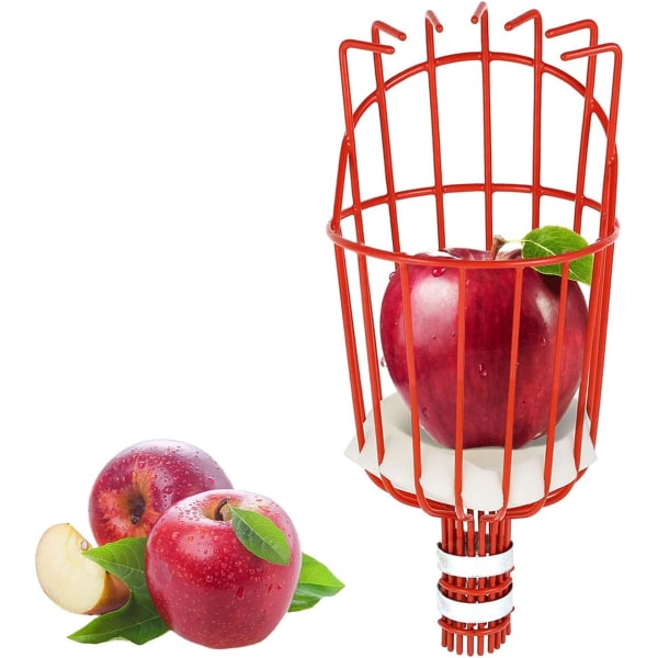 Fruktplockare i metall med klo, fruktplockningsverktyg i metall, trädgårdsredskap för att skörda äpplen, citrus, päron, persikor