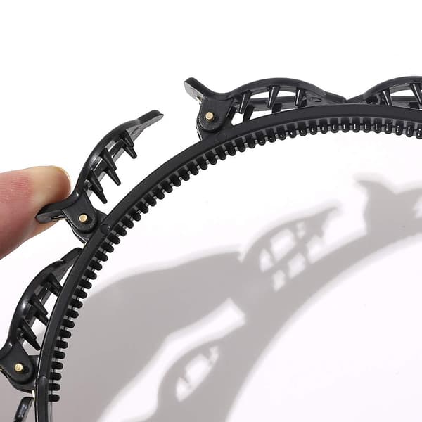 Hårbånd med clips, hårbånd clips, 2 twist hårbånd