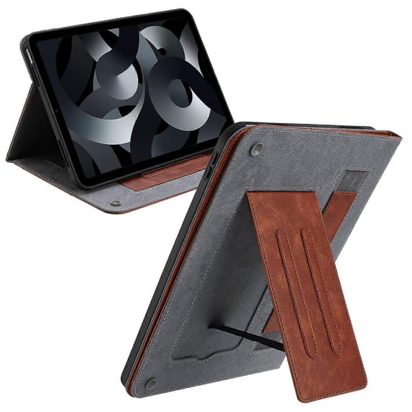 Til iPad Air (2022)/(2020) Wallet Case Auto Wake/Sleep Læder Flip Tablet Cover Ko Læder Tekstur