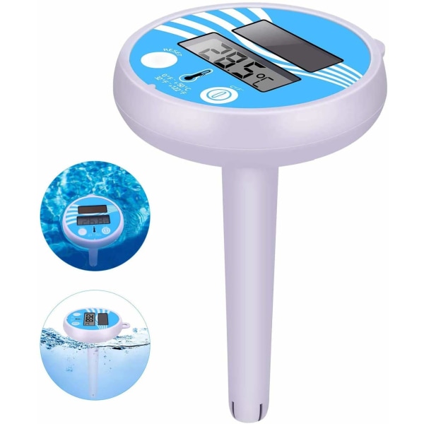 Floating Solar Digital Pool Thermometer, Electronic Pool Thermometer, Floating Solar Thermometer with LCD Display