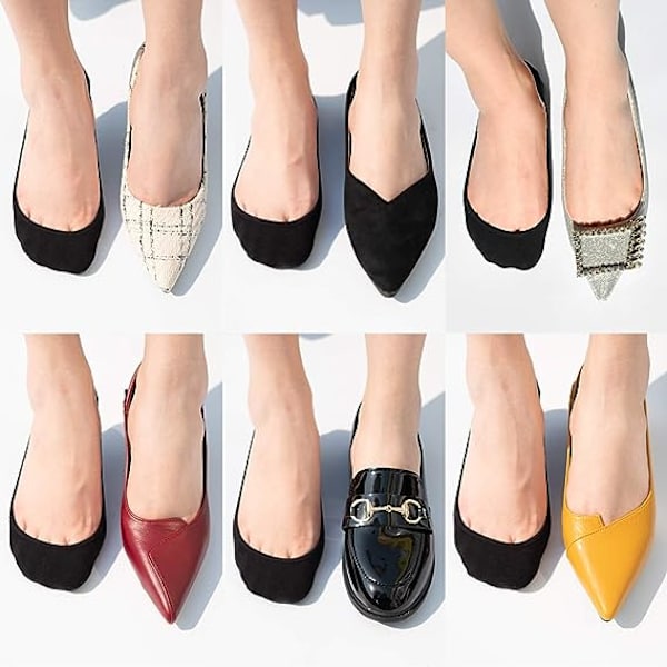 No Show Socks Women för Flats 4 Pack Non Slip Invisible Ultra Low Cut Socks
