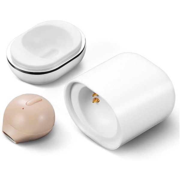Invisible Mini Bluetooth Earbuds True Wireless Stereo Earbuds Nude Ribbon Charging Box (Skin Color (Single, Button))