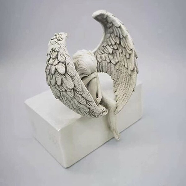 Fe-skulptur Have Landskabspleje Gård Kunst Ornament Figur Engel Statue Håndværk