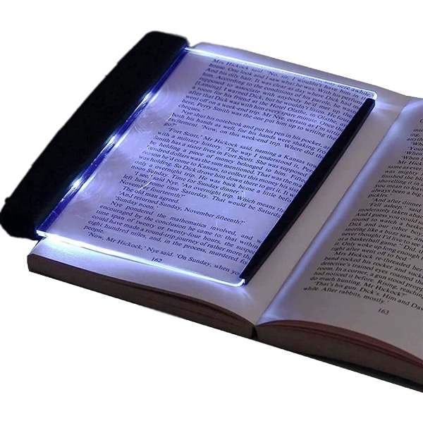 Läslampa LED Nattljus Kilbok Ögonvård Bärbar bokmärkesljus Ljus boktavla för läsning i sängen, bilen