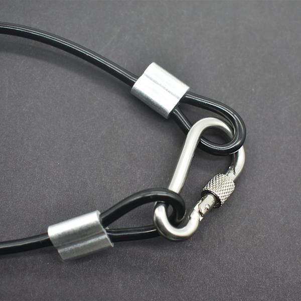 15 stk. rustfrit stålwire loops kort wire reb snorlås sikkerhedslænker