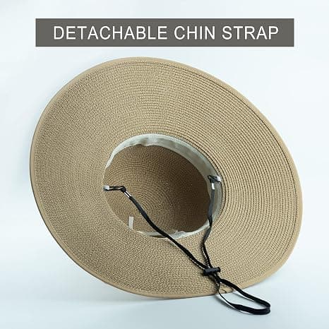 Dame Sommer Bredskygget Halmhat Strand Foldbar Solhatte Floppy Roll Up Cap Uv UPF 50+ Caps brown
