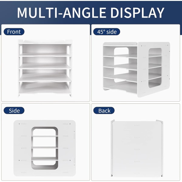 Brevbricka, Skrivbordsarrangör, A4-Dokumenthållare, 5 Nivåer