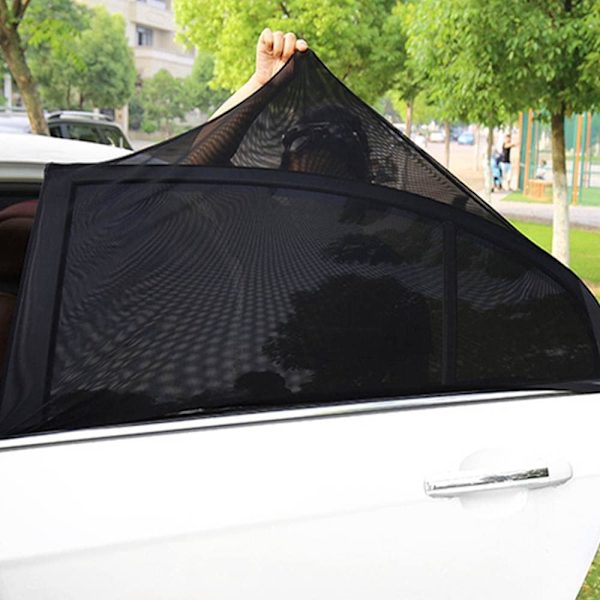 Solskydd för bil, 2-pack, för barn och husdjur, blockerar UV-strålar, myggnät, universell storlek för de flesta bilar