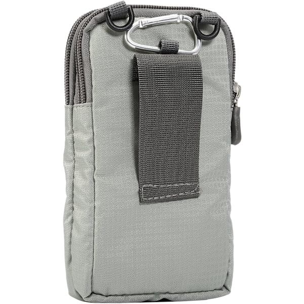 Matkapuhelimen vyölaukku, crossbody-matkapuhelinlaukku, ulkoilmatkalla nailon olkalaukku, vyölenkillä ja karabiinihaalla light gray 9*16.5*3.0CM