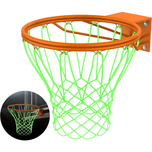 Basketnät, grönt nylon för skollekplatser och utomhusbanor