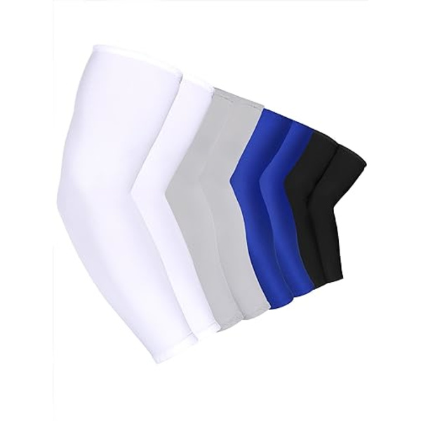 8 par unisex UV-skyddande armkylskydd i issilke White, Ice Silk