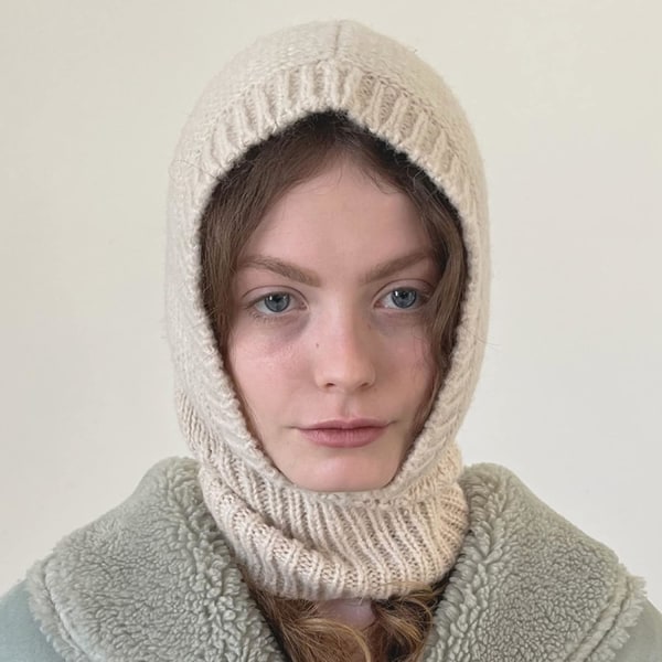 Naisten Balaclava-hiihtohuppu tuulenpitävä kasvomaska Snood Talvi Neulotu Neulehattu Hiihtomaskit Hiihtolippis Ulkoilu Moottoripyöräily Hiihto Pyöräily Unisex, Beige