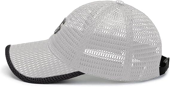 Baseballkasket til mænd Sommer Mesh Trucker Hatte Åndbar Løbehat Udendørs Sport Hurtigtørrende Hat, Hvid White