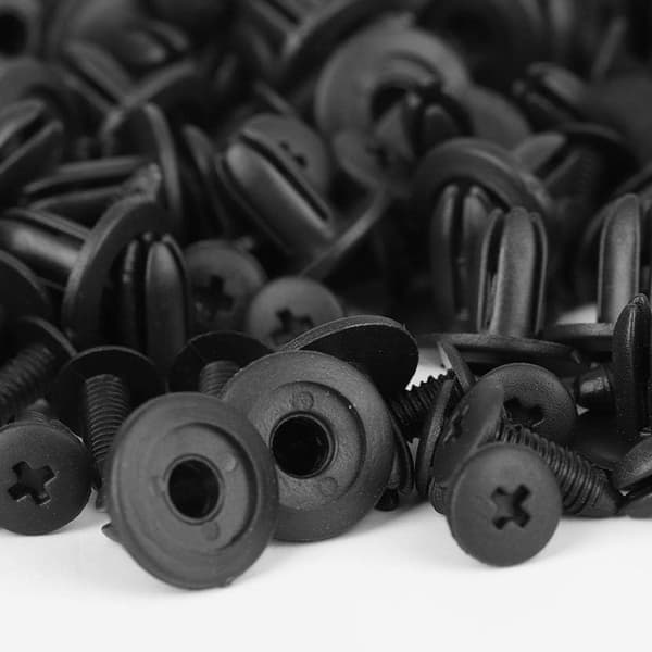 Fender Bumper Clip Set, 100 stk. Bilplastnitter Karosseriklips Nittefester 6mm