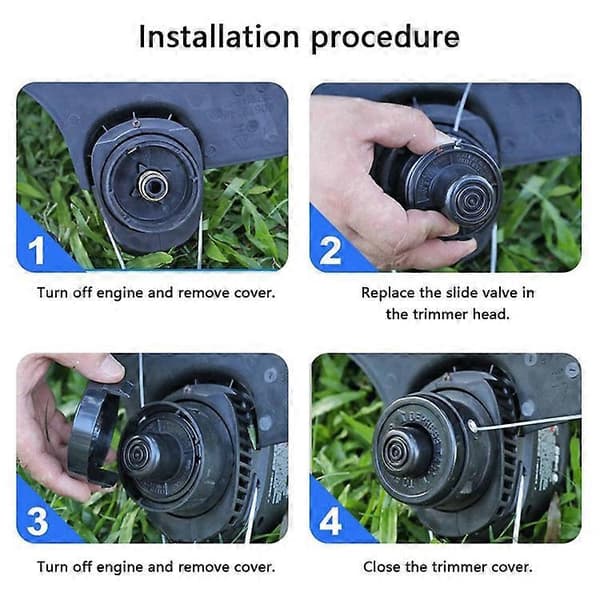 3 stk. RS-136-BKP trådspoler kompatible for Black & Decker gressklipper reservedeler