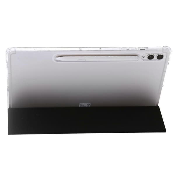 Til Samsung Galaxy Tab S10 Ultra Case Tri-Fold Stand Læder+TPU+Akryl Klar Bagside Tablet Cover