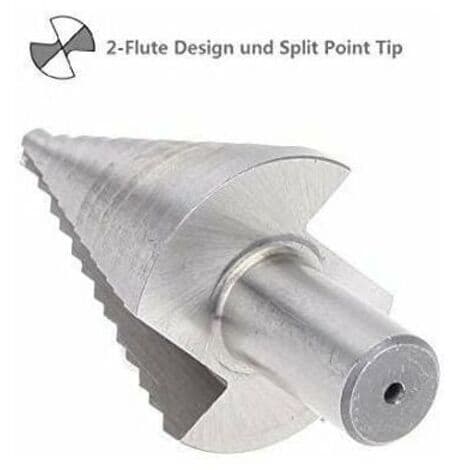 Trin trin countersunk bor, dobbelt fløjte countersunk (5mm-35mm), titanium belagt, stærk, ideel til arbejde på stål, træ