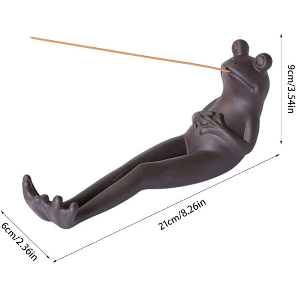 Keramisk frø røgelseholder røgelse brænder antik frø stand insencensticks holder meditere frø brænder ornamenter til aroma hjem