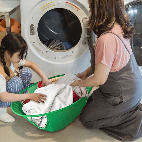 Sammenleggbar kleskurv, Laundry Turtle-kurv, En innovativ sammenleggbar kleskurv, Kurv for skitne klær, Bærbare arrangører (26 tommer)