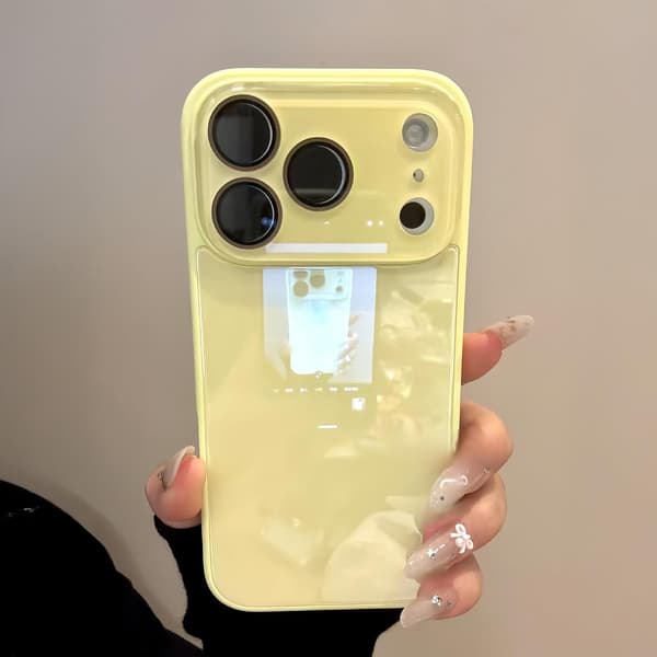 til iPhone 17 Pro Luksus Enkelt Hærdet Glas Cover - Gul Yellow iPhone17 Pro