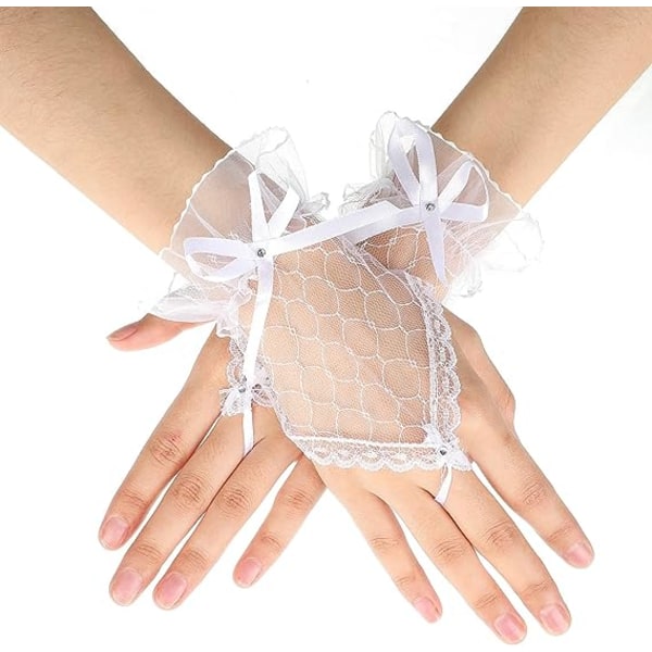 White Lace Gloves Women's Lace Gloves Fingerless Lace Gloves Women's Lace Elegant