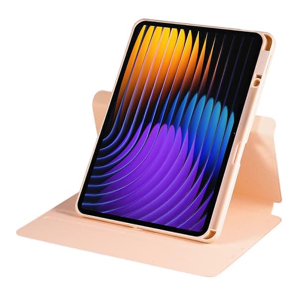 Xiaomi Pad 7 Pro/Pad 7 Kotelo Jalustalla Nahkainen Tablettisuoja - Ruusukulta