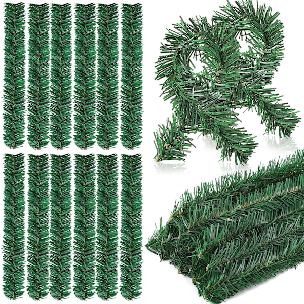 30 stk. 14 \"Noel Pine Cravate, Kunstig Pine Needle Dekoration Fleksibel Cravate, Kunstig Pine Grøn Stængel Snoet Ståltråd Gren Dekoration