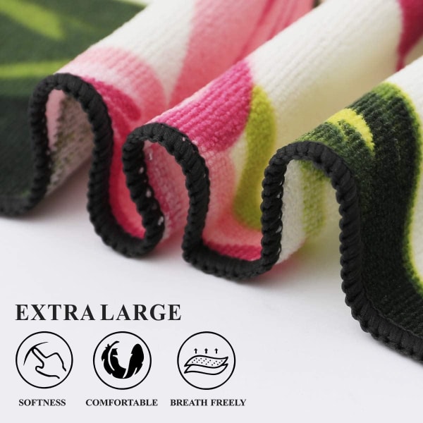 Mikrofiber Strandhåndklæder Oversized Clear Håndklæder, Pakke med 2 Cool Pool Håndklæder, Relax Cover, Damer Mænd