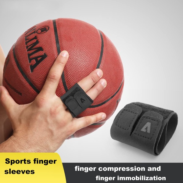 Fingerskena Använd fingertejp Justerbart elastiskt cover Kompressionsbandagestöd Mallet Fingerhållare för artritsmärta, sportskador，L