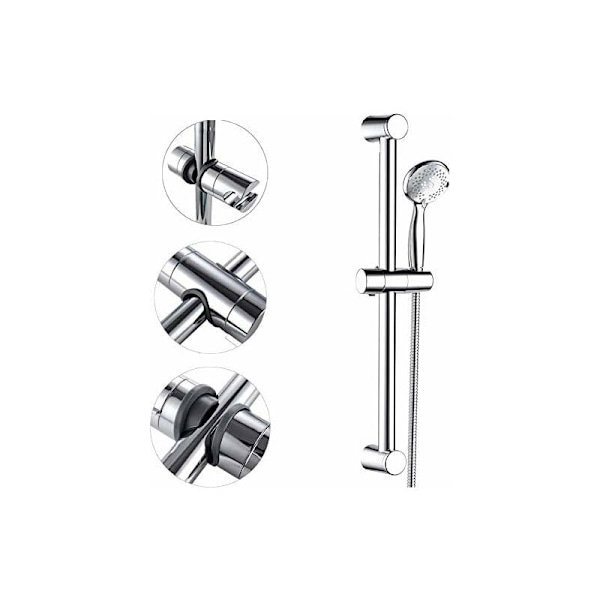 Udskiftelig håndholdt bruseholder, forkromet ABS brusehovedholder, 18-25MM diameter justerbar