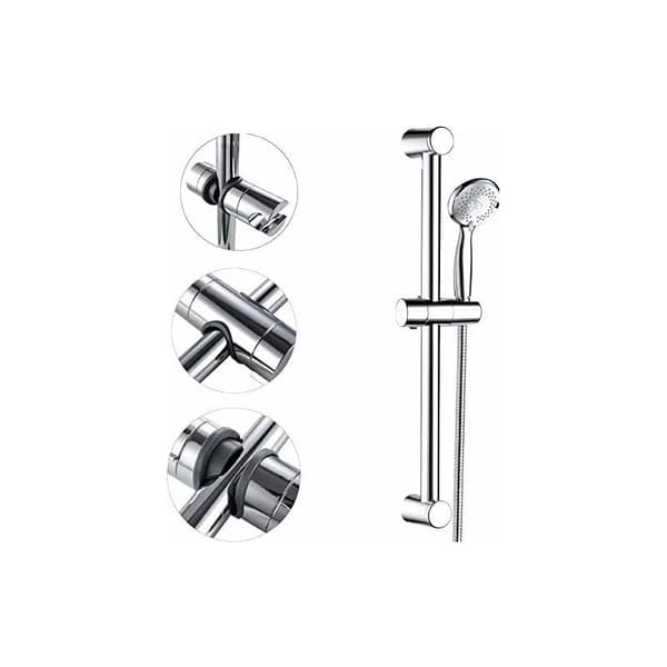 Utskiftbar håndholdt dusjholder, krombelagt ABS dusjhodeholder, 18-25MM diameter justerbar